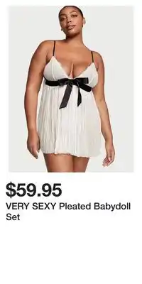 Victoria's Secret Very sexy pleated babydoll set offer