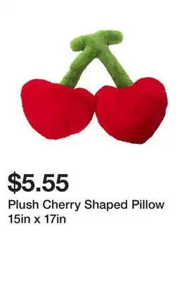 Five Below Plush cherry shaped pillow 15in x 17in offer