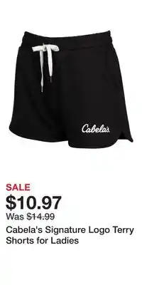 Cabela's Cabela's signature logo terry shorts for ladies offer