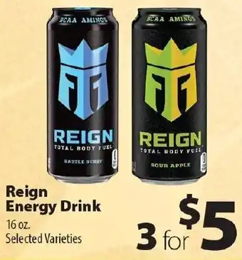 Times Supermarkets Reign Energy Drink 16 oz offer