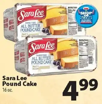 Times Supermarkets Sara Lee Pound Cake 16 oz offer