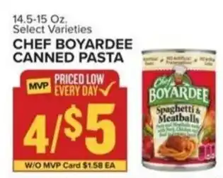 Food Lion CHEF BOYARDEE CANNED PASTA offer