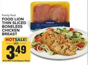 Food Lion FOOD LION THIN SLICED BONELESS CHICKEN BREAST offer