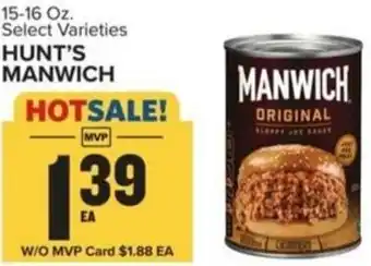Food Lion HUNT'S MANWICH offer