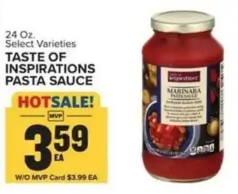 Food Lion TASTE OF INSPIRATIONS PASTA SAUCE offer