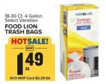 Food Lion FOOD LION TRASH BAGS offer