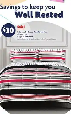 Family Dollar Interiors by design comforter set, queen 7 pc offer