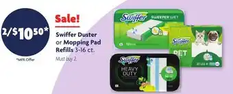 Family Dollar Swiffer duster or mopping pad refills offer