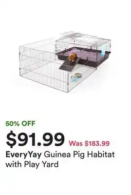 Guinea pig habitat with play yard