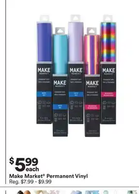 Michaels Make market permanent vinyl offer