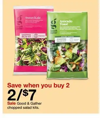 Target Good & gather chopped salad kits offer
