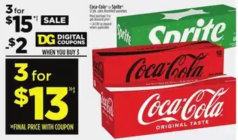 Dollar General Coca-cola or sprite offer