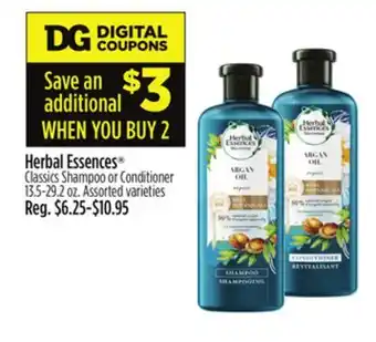 Dollar General Herbal essences classics shampoo or conditioner offer
