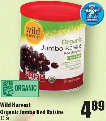 Times Supermarkets Wild Harvest Organic Jumbo Red Raisins 15 oz offer