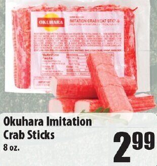 Times Supermarkets Okuhara Imitation Crab Sticks 8 oz offer