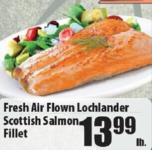 Times Supermarkets Fresh Air Flown Lochlander Scottish Salmon Fillet offer