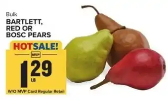 Food Lion BARTLETT, RED OR BOSC PEARS offer