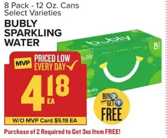Food Lion BUBLY SPARKLING WATER offer