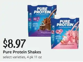 Fareway Pure Protein Shakes offer