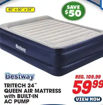 Big 5 Bestway tritech air mattress queen 24 with built-in ac pump offer