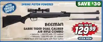 Big 5 Beeman saber tiger dual caliber air rifle combo offer