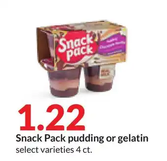 Hy-Vee Snack pack pudding or gelatin offer