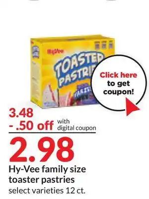Hy-Vee Hy-vee family size toaster pastries offer