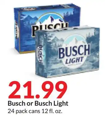 Hy-Vee Busch or busch light offer