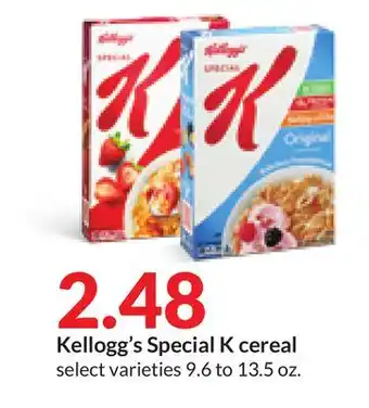 Hy-Vee Kellogg's special k cereal offer