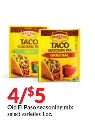 Hy-Vee Old el paso seasoning mix offer