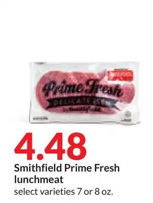Hy-Vee Smithfield prime fresh lunchmeat offer