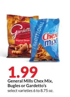 Hy-Vee General mills chex mix, bugles or gardetto's offer