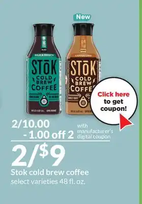Hy-Vee Stok cold brew coffee offer