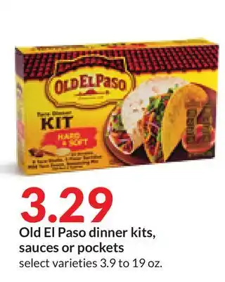 Hy-Vee Old el paso dinner kits, sauces or pockets offer