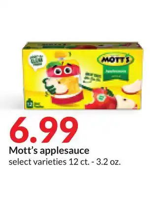Hy-Vee Mott's applesauce offer