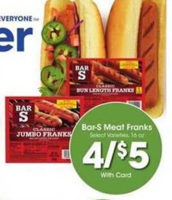 Kroger Bar-S Meat Franks offer