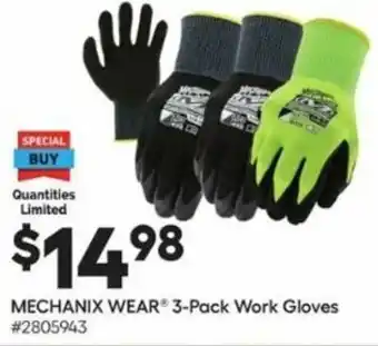 Lowe's Mechanix Wear 3-Pack Work Gloves offer
