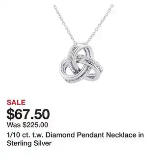 Belk 1/10 ct. t.w. diamond pendant necklace in sterling silver offer