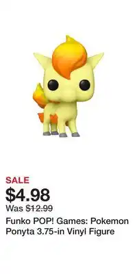 Game Stop Funko pop! games: pokemon ponyta 3.75-in vinyl figure offer