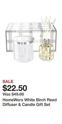 Ulta Beauty Homeworx white birch reed diffuser & candle gift set offer