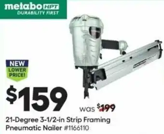 Lowe's 21-Degree 3-1/2-In Strip Framing Pneumatic Nailer offer
