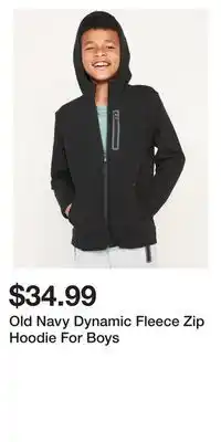 Old Navy Old navy dynamic fleece zip hoodie for boys offer