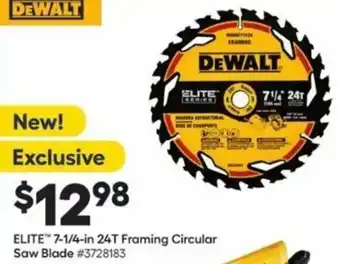 Lowe's Elite 7-1/4-in 24T Framing Circular Saw Blade offer