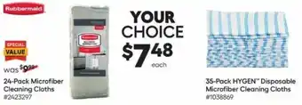 Lowe's 24-Pack Microfiber Cleaning Cloths, 35-Pack Hygen Disposable Microfiber Cleaning Cloths offer