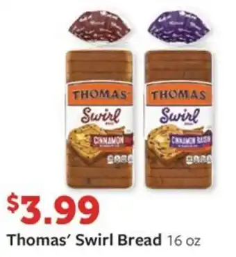 Fareway Thomas' Swirl Bread 16 oz offer