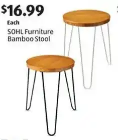 Aldi SOHL Furniture Bamboo Stool offer