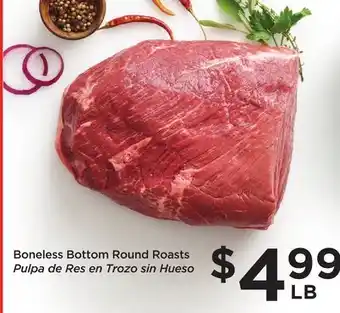 Food 4 Less Boneless bottom round roasts offer