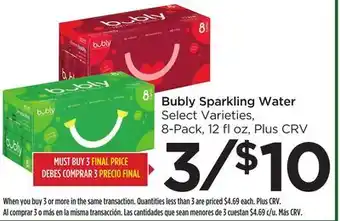 Food 4 Less Bubly sparkling water offer