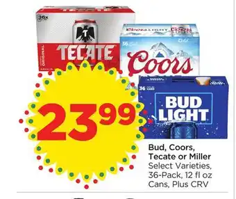 Food 4 Less Bud, coors, tecate or miller offer