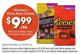 Ralphs Hershey's party pack candy offer